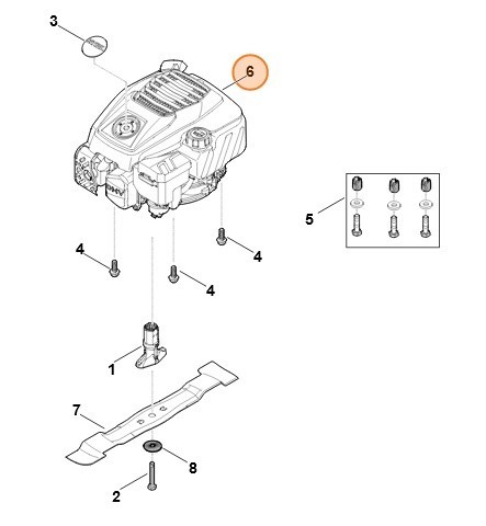 EVC 205.0 (EVC 205-000) бензиновый двигатель (WB210111800)