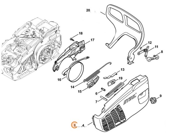 Кришка ланцюгової зірочки STIHL 11376401709