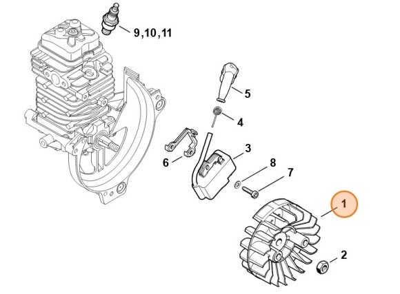 Маховик STIHL 41804001200