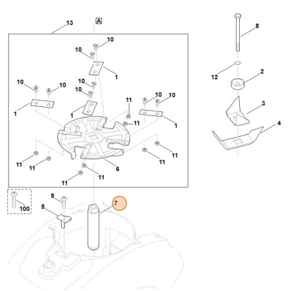 Тримач ножа STIHL 60127023800