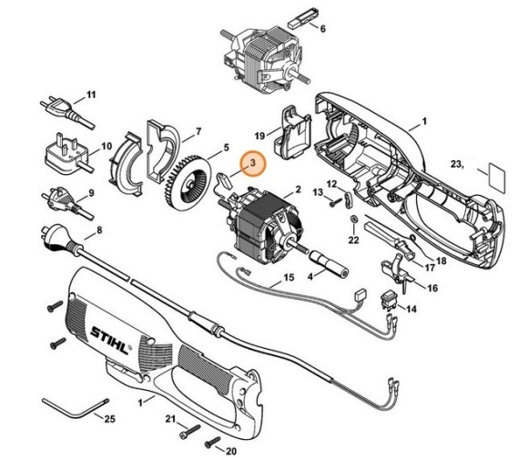 Набор угольных щеток (48096002700)