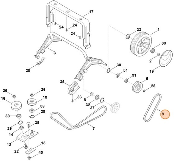 Ремень клиновый (62907042101)