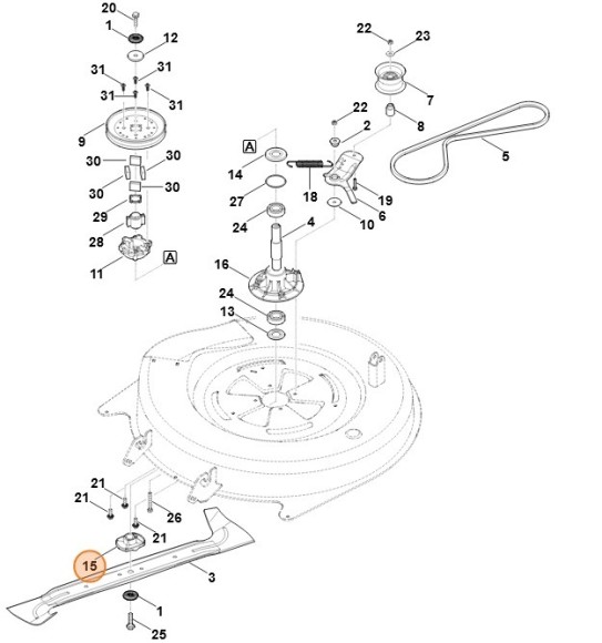Тримач ножа STIHL 61707023800