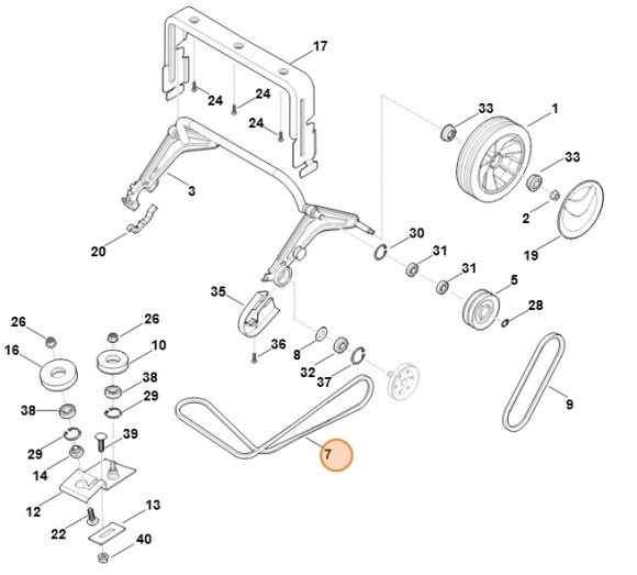 Ремень клиновый (62907042111)