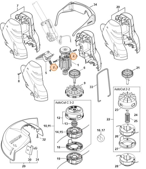 Набор угольных щеток (48166002701)