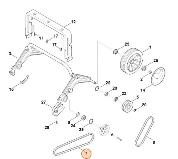 Ремень клиновый (62907042115)