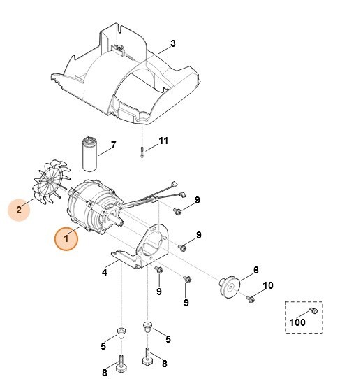 Електродвигун 230В, 1,6кВт STIHL 62906000211