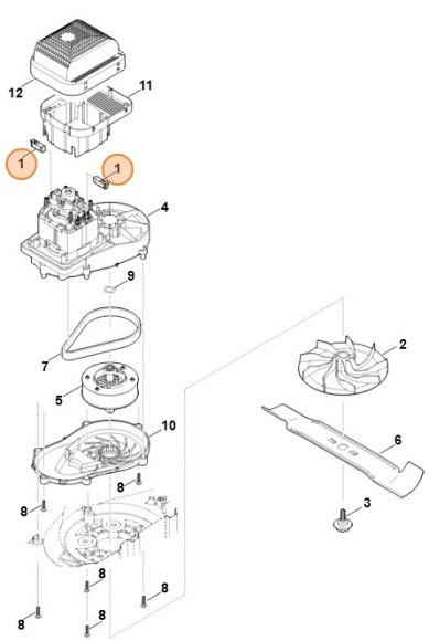 Набор угольных щеток (63200071000)