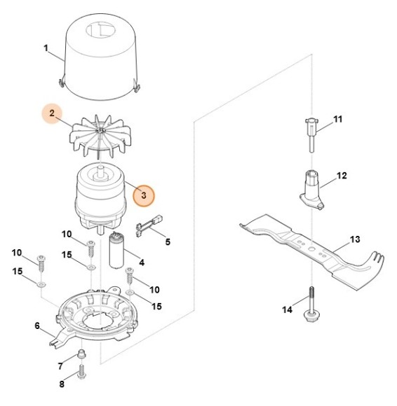 Електродвигун 230В/1,6кВт STIHL 63406000204