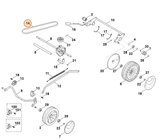 Ремень клиновый (63507042101)