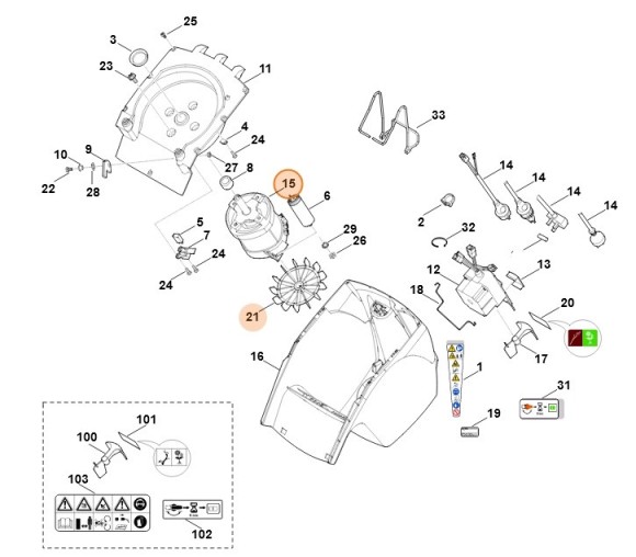 Електродвигун 230В, 2,5кВт STIHL 60116000211