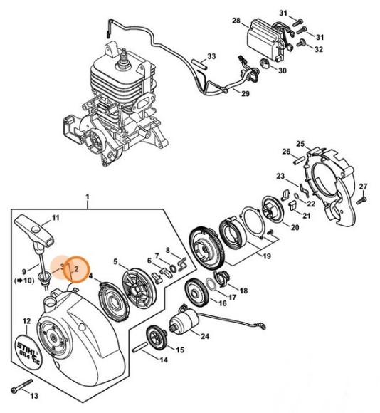 Крышка стартера (42441900403)