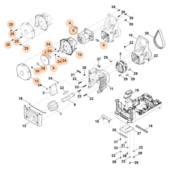 Електродвигун 220В (2,5кВт) STIHL 60136000225