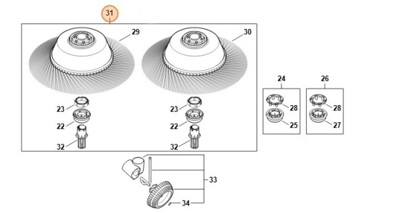 Набор дисковых щеток (48600071012)