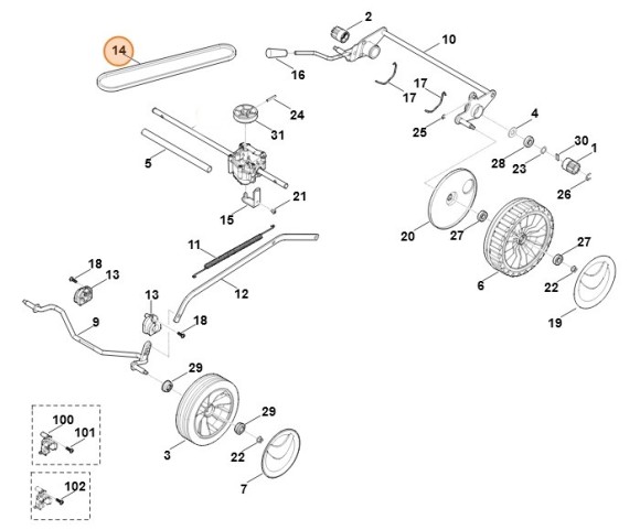 Ремень клиновый (63717042100)