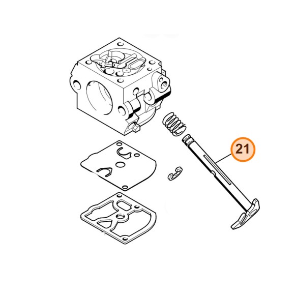 Дросельний вал з важелем STIHL (11301207101)