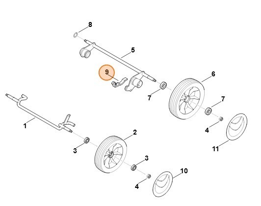 Тримач осі STIHL 63757632800 Тримач осі STIHL 63757632800
