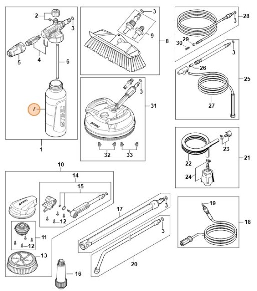 Пляшка STIHL для миючого засобу (49105070100)