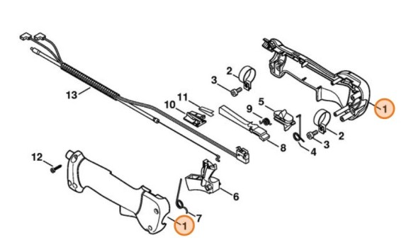 Ручка STIHL 41377900300 Ручка STIHL 41377900300