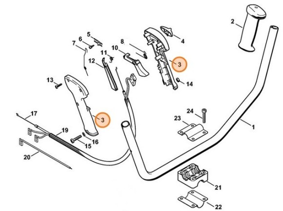 Ручка STIHL 41407900301 Ручка STIHL 41407900301