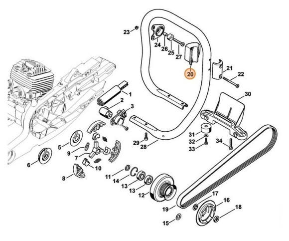 Тримач трубчатої рукоятки STIHL 42247911900
