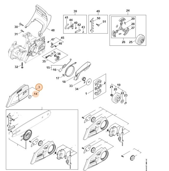 Кришка ланцюгової зірочки STIHL 11486401704