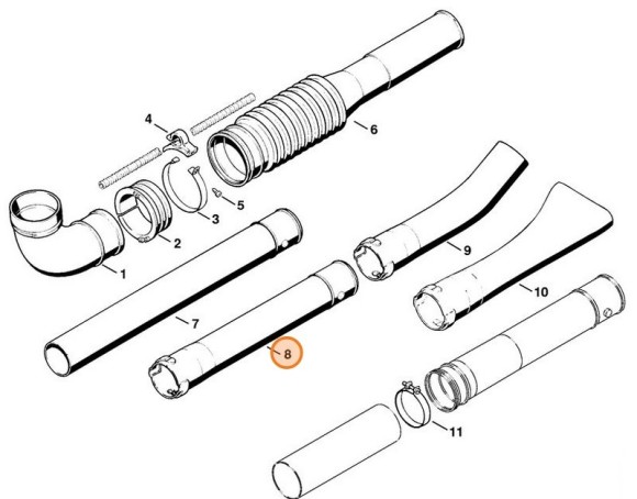 Труба нагнетателя O 67 мм (42037083400)