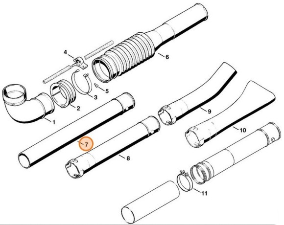 Труба нагнетателя O 67 мм (42037083402)