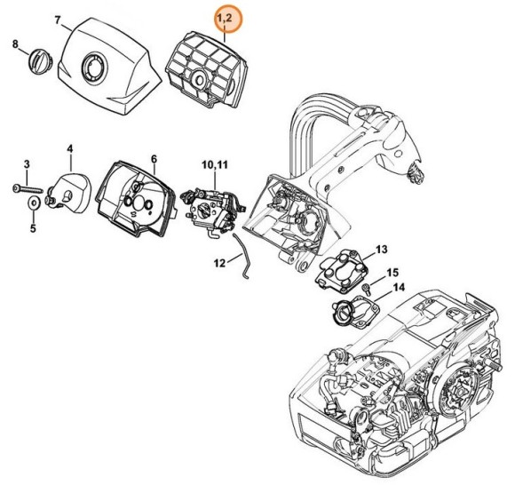 Повітряний фільтр нейлоновий STIHL 11451404406