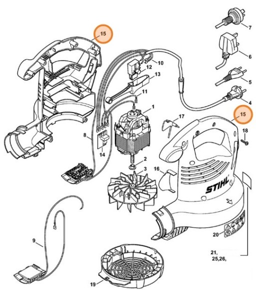 Корпус воздуходувки (48117004126)