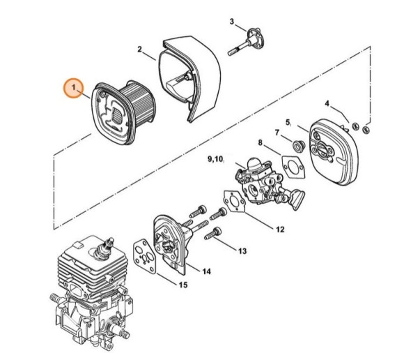 Повітряний фільтр HD2 STIHL 42411404404