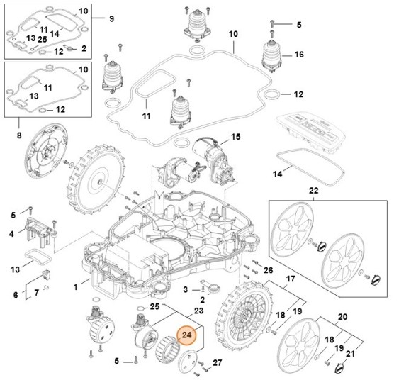 Покришка поворотного колеса STIHL 63027049500 Покришка поворотного колеса STIHL 63027049500