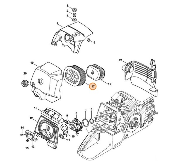 Повітряний фільтр HD2 STIHL 00001404407