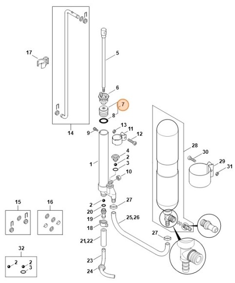 Набір ущільнень - поршень STIHL 42470071002