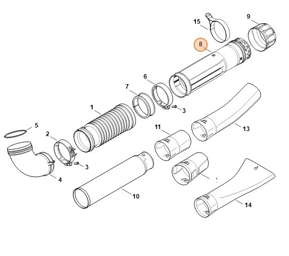 Труба воздуходувки (42827001802)