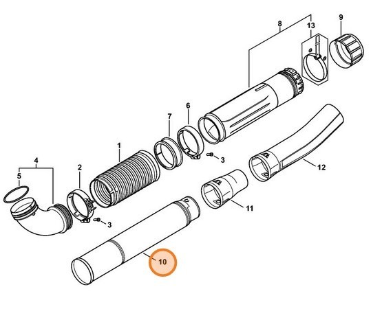 Труба воздуходувки (42827015408)