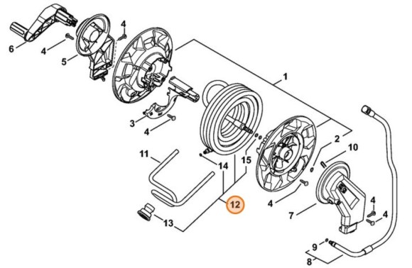 Шланг високого тиску STIHL, 6.9м (49505000806)