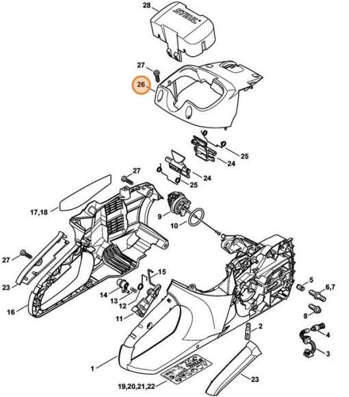 Кожух STIHL 12500840900