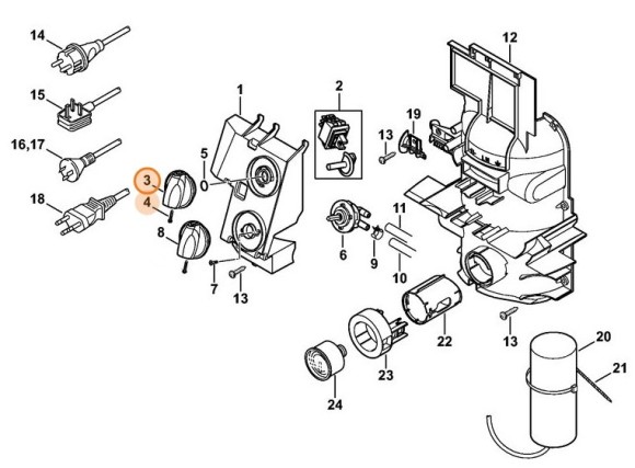 Поворотна рукоятка STIHL 47424302900 Поворотна рукоятка STIHL 47424302900