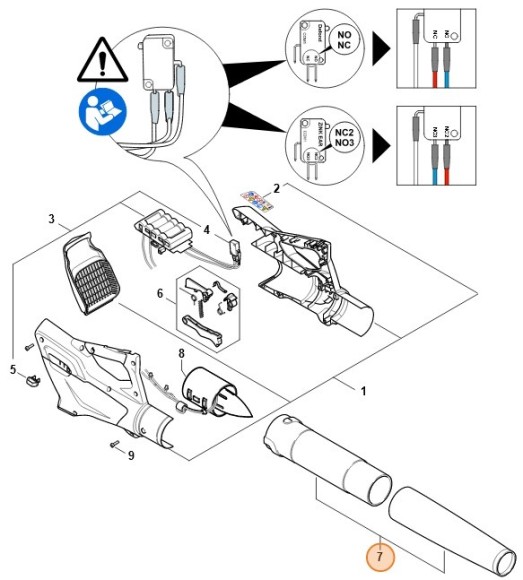 Труба воздуходувки (45137001800)