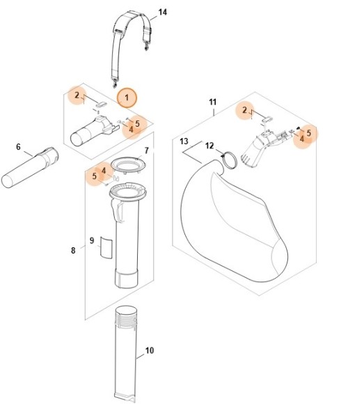 Труба воздуходувка (SA027001801)
