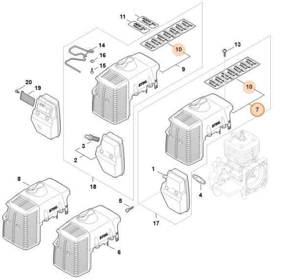 Кожух STIHL 41280801650