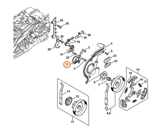 Масляный насос (11376403203)