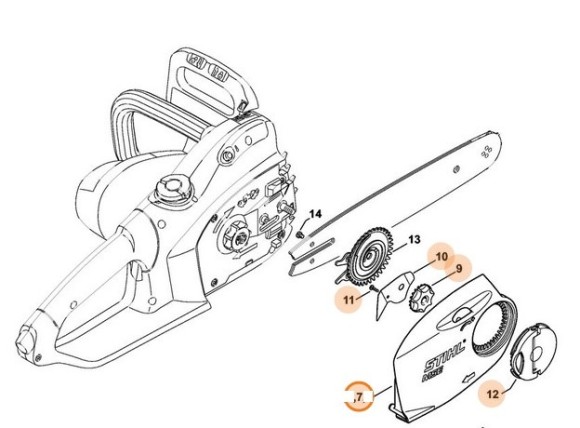 Кришка ланцюгової зірочки STIHL 12096401705
