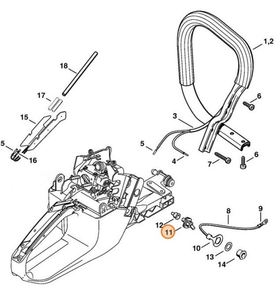 Вимикач зупинки STIHL 11104300202
