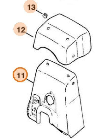Кришка коробки карбюратора STIHL 11211401907
