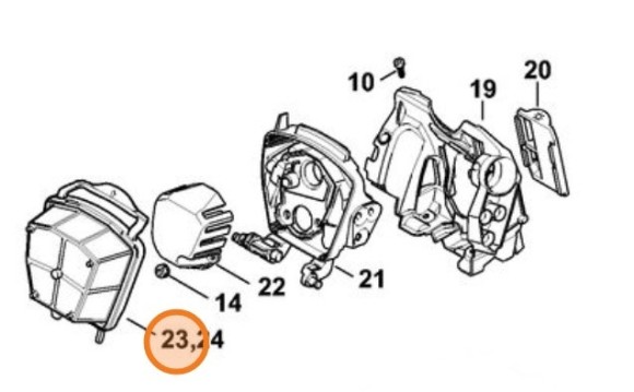Повітряний фільтр (нетканий матеріал) STIHL 11401404401