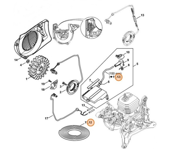 Кабель зажигания 10 м (00009302251)