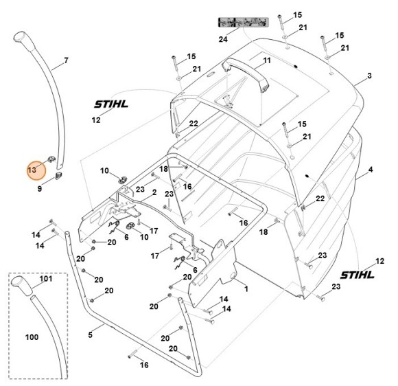 Зажим STIHL 61407034000