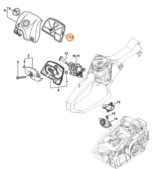 Повітряний фільтр (нетканий матеріал) STIHL 11461404403